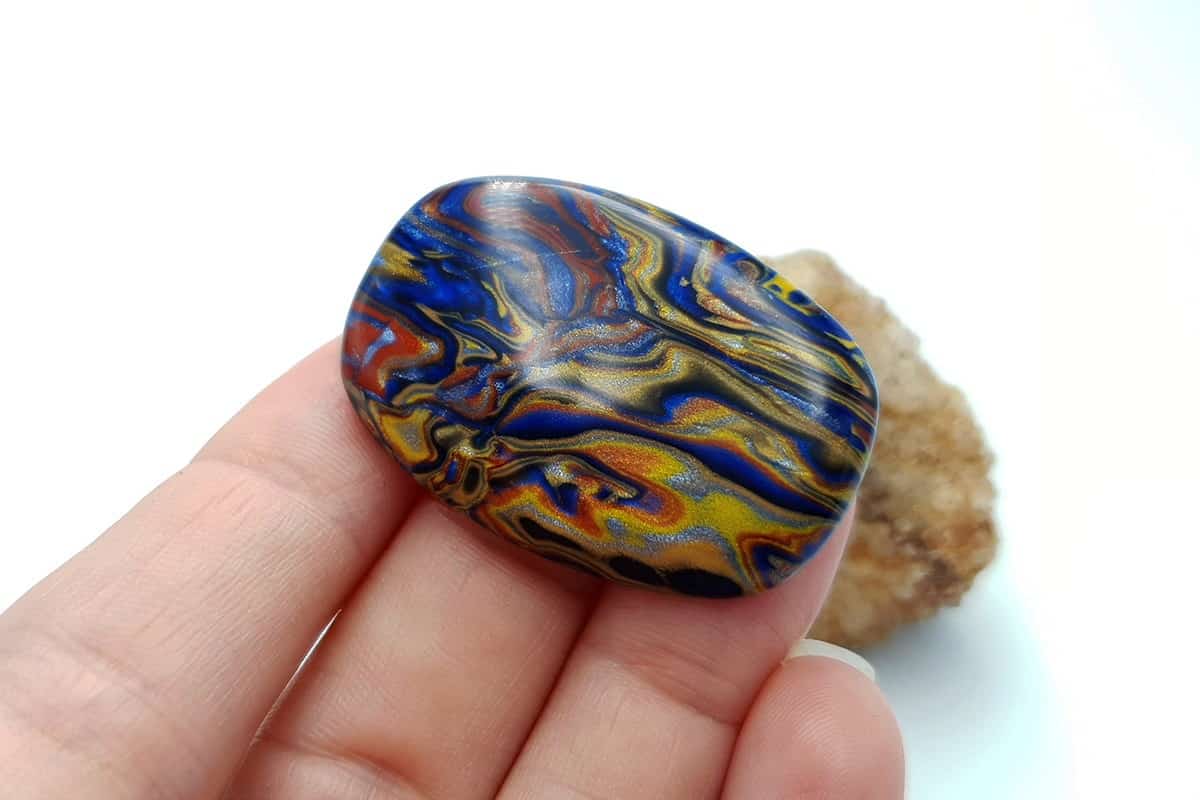 4 pcs Faux Pietersite Stones from Polymer Clay (#8) Cabochons SweetyBijou Cabochons