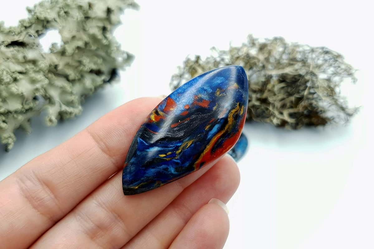 4 pcs Faux Pietersite Stones from Polymer Clay #10 Cabochons SweetyBijou Cabochons