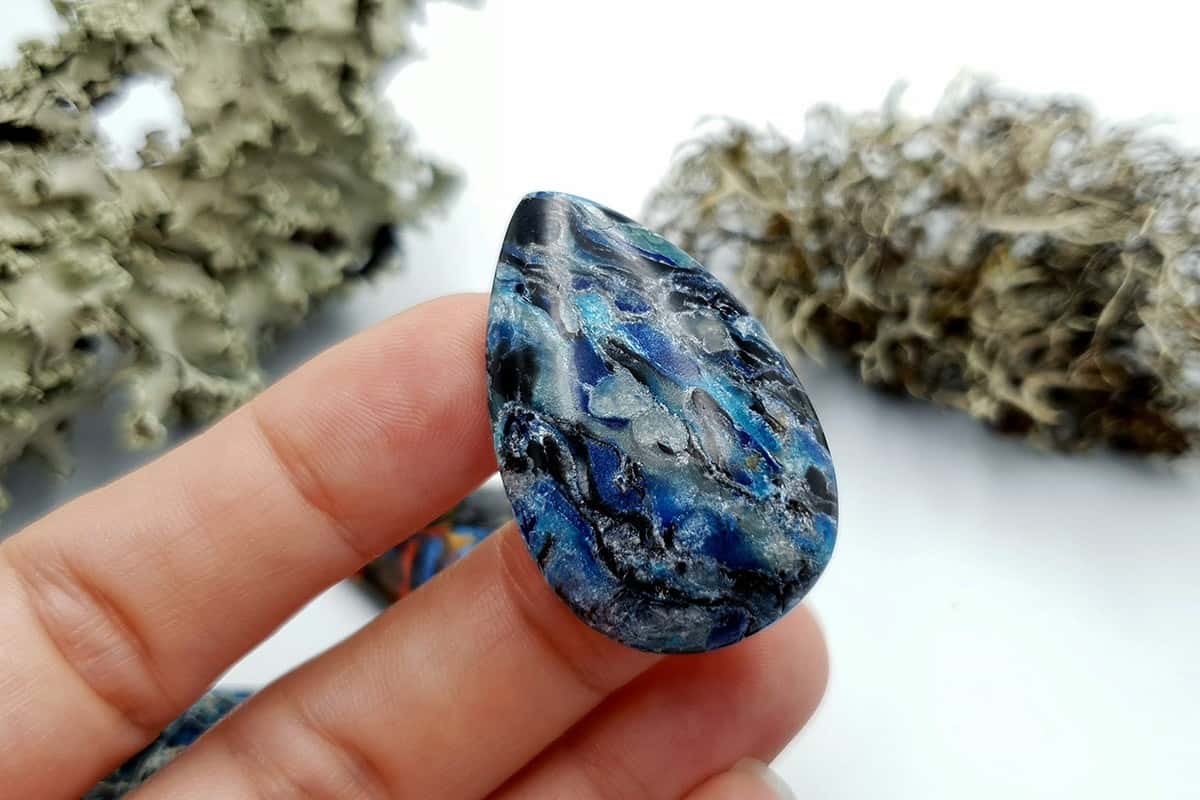4 pcs Faux Pietersite Stones from Polymer Clay #10 Cabochons SweetyBijou Cabochons