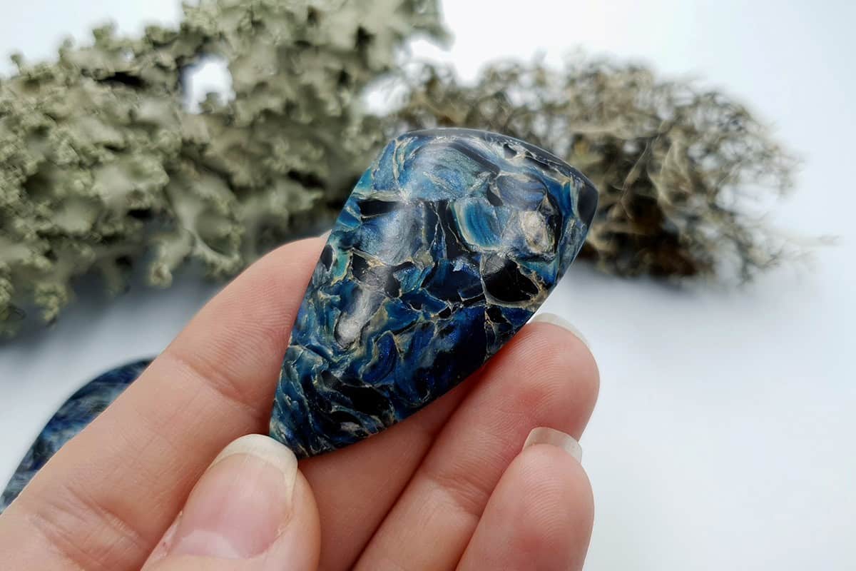 4 pcs Faux Pietersite Stones from Polymer Clay #11 Cabochons SweetyBijou Cabochons