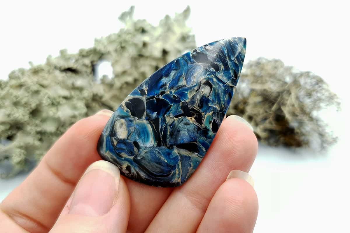 4 pcs Faux Pietersite Stones from Polymer Clay #11 Cabochons SweetyBijou Cabochons