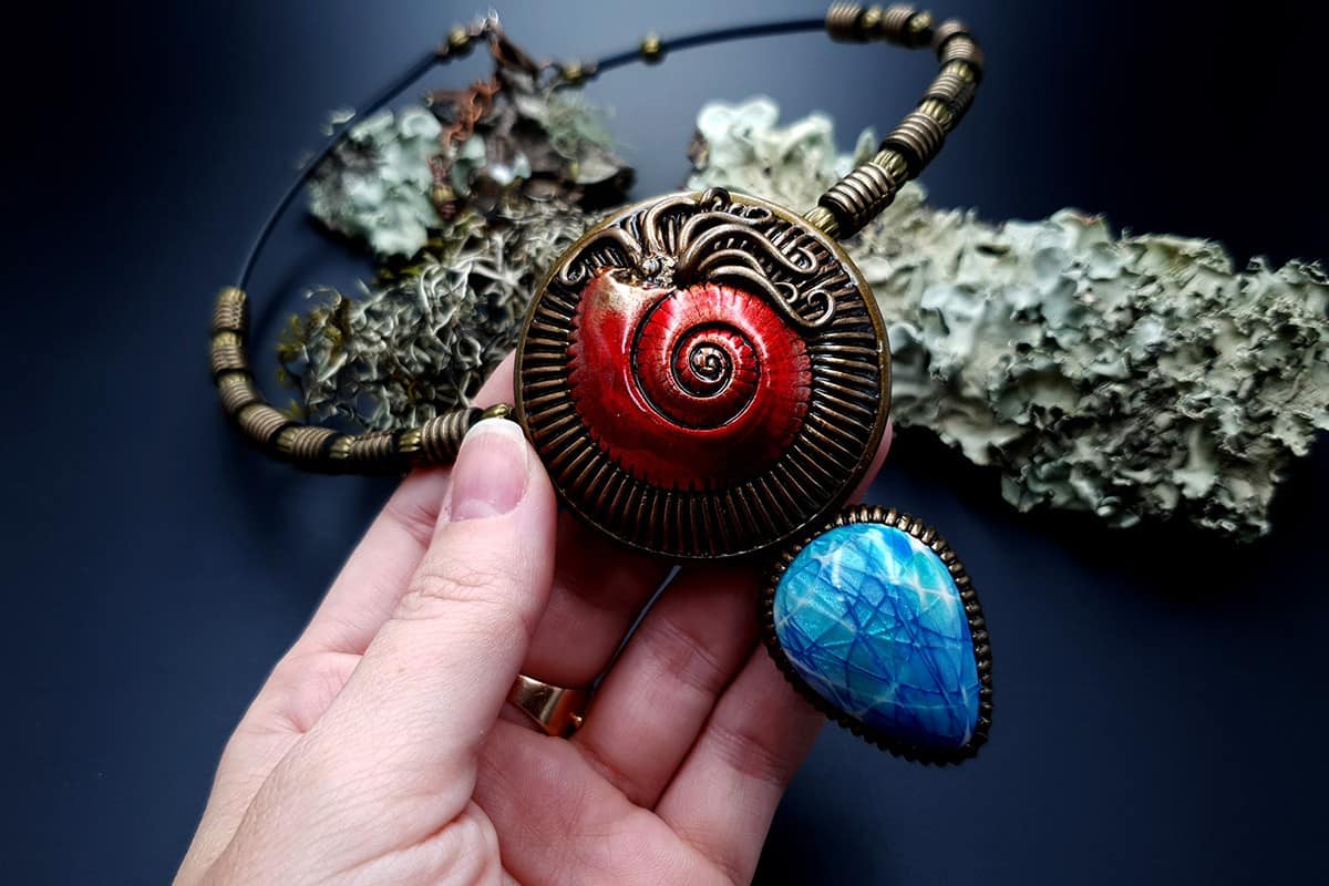 Polymer Clay Necklace #3 Necklace SweetyBijou Jewelry