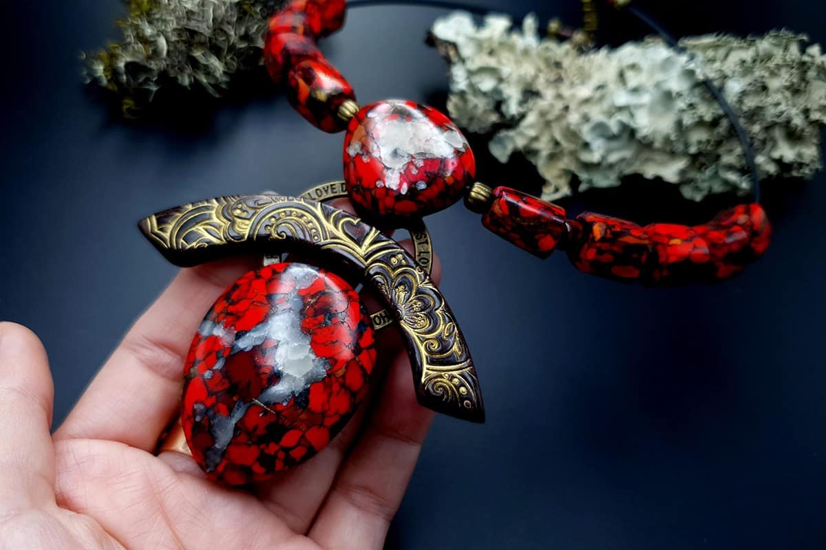 Polymer Clay Necklace #9 Necklace SweetyBijou Jewelry