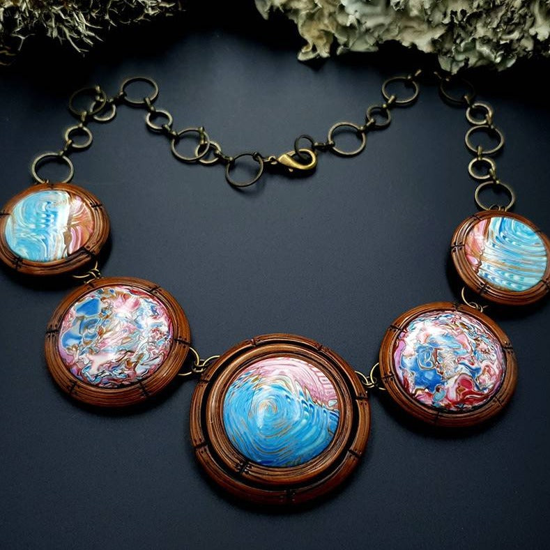 Polymer Clay Necklace #10 Necklace SweetyBijou Jewelry Default Title