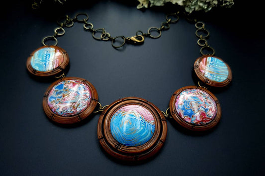 Polymer Clay Necklace #10 Necklace SweetyBijou Jewelry