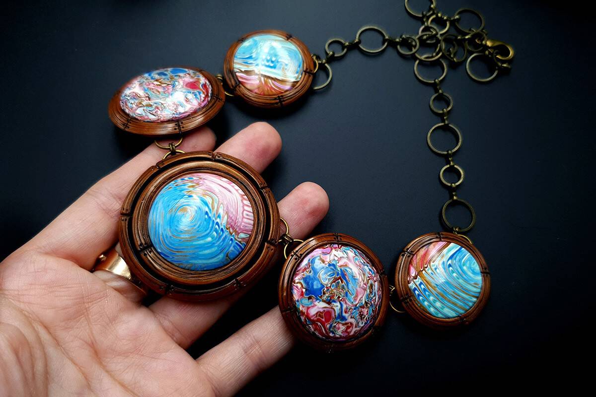 Polymer Clay Necklace #10 Necklace SweetyBijou Jewelry