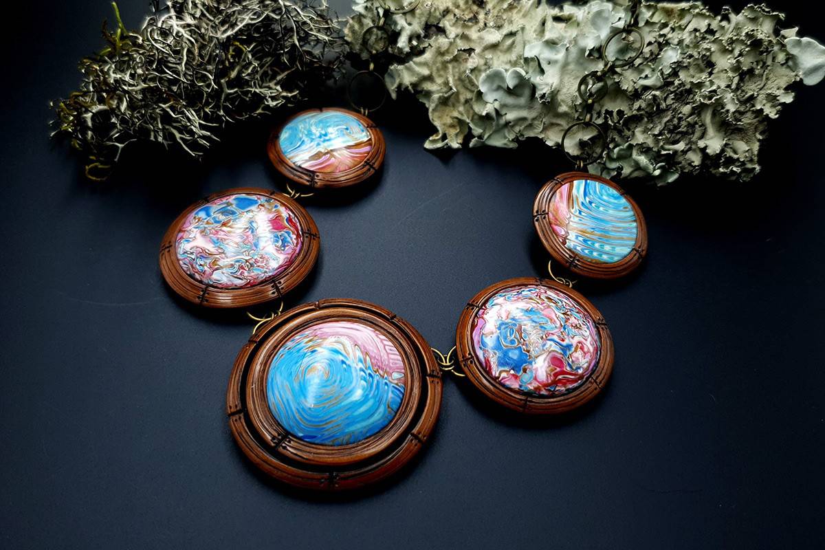 Polymer Clay Necklace #10 Necklace SweetyBijou Jewelry