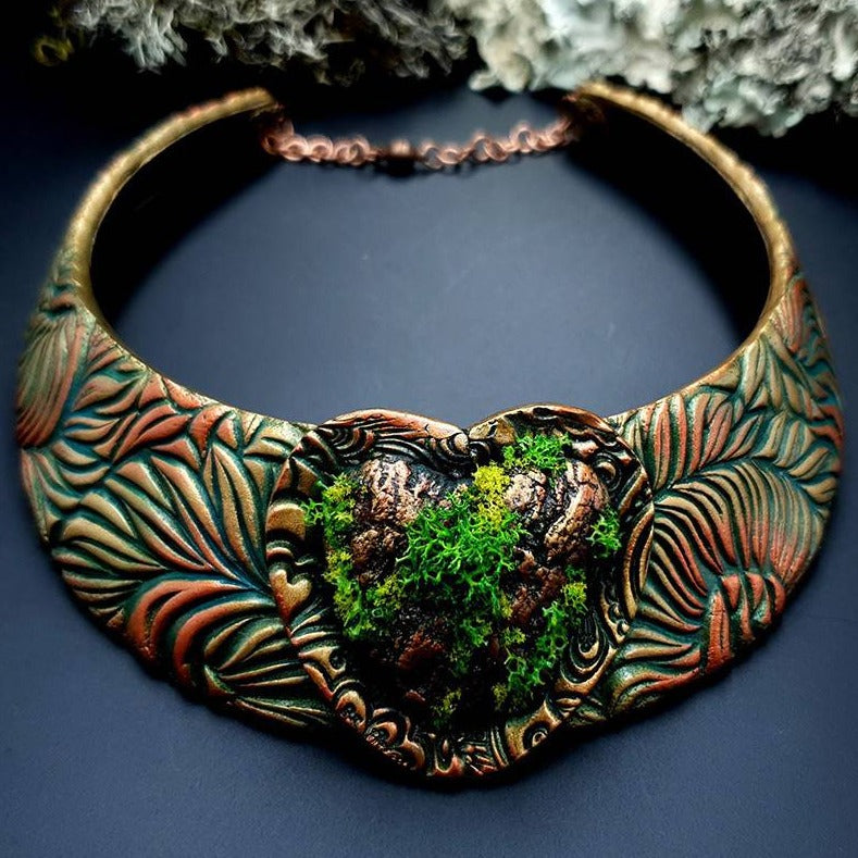 Polymer Clay Necklace Forest Treasure Necklace SweetyBijou Jewelry Default Title