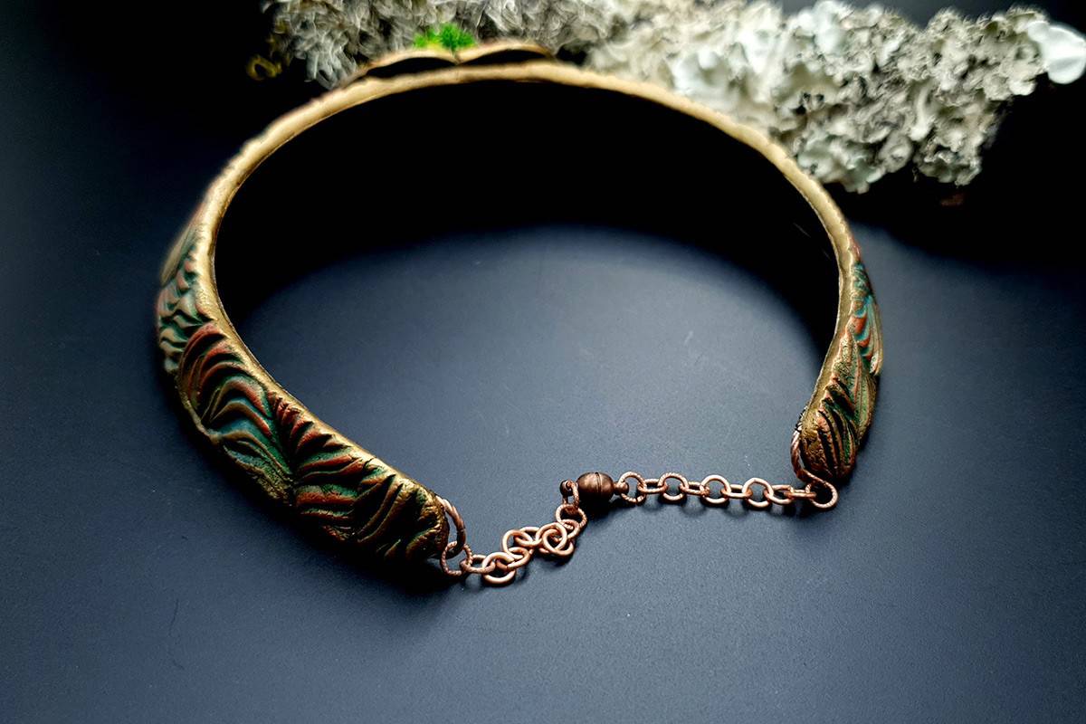 Polymer Clay Necklace Forest Treasure Necklace SweetyBijou Jewelry