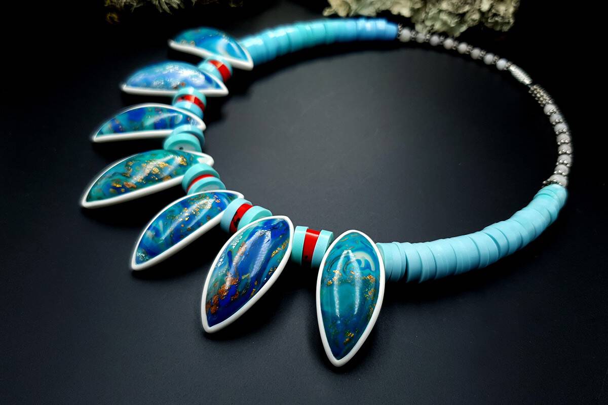 Polymer Clay Necklace #18 Necklace SweetyBijou Jewelry