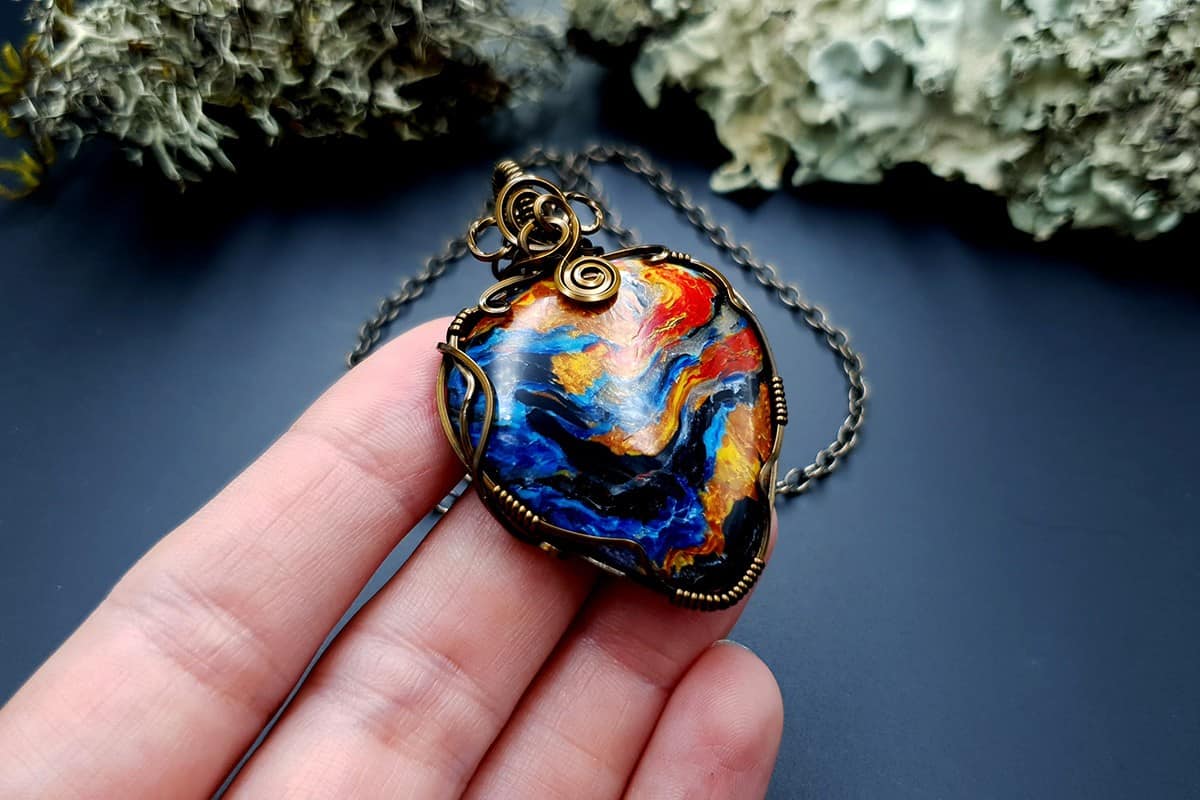 Polymer clay Pendant #6 Pendant SweetyBijou Jewelry