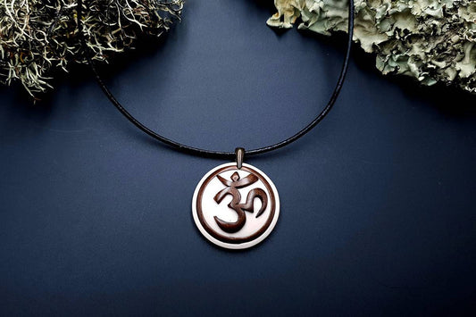 Polymer clay Pendant OM Pendant SweetyBijou Jewelry