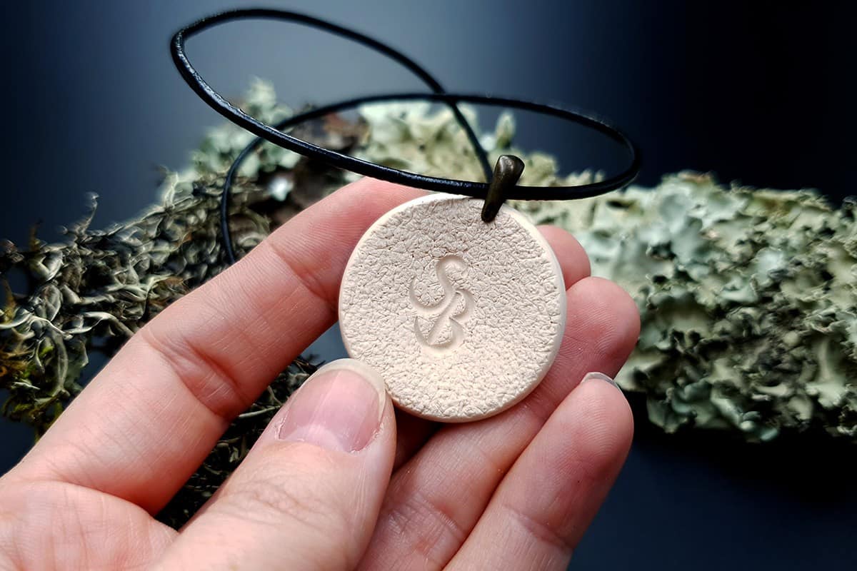 Polymer clay Pendant OM Pendant SweetyBijou Jewelry