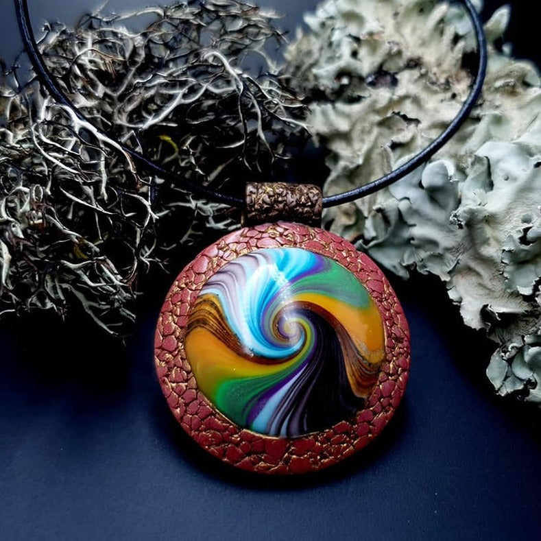 Polymer clay Pendant Photo Frame #4 Pendant SweetyBijou Jewelry Default Title
