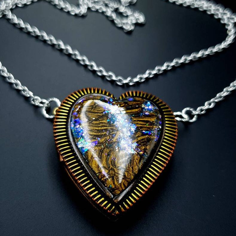 Pendant Photo Frame ~ Blue Light Pendant SweetyBijou Jewelry Default Title