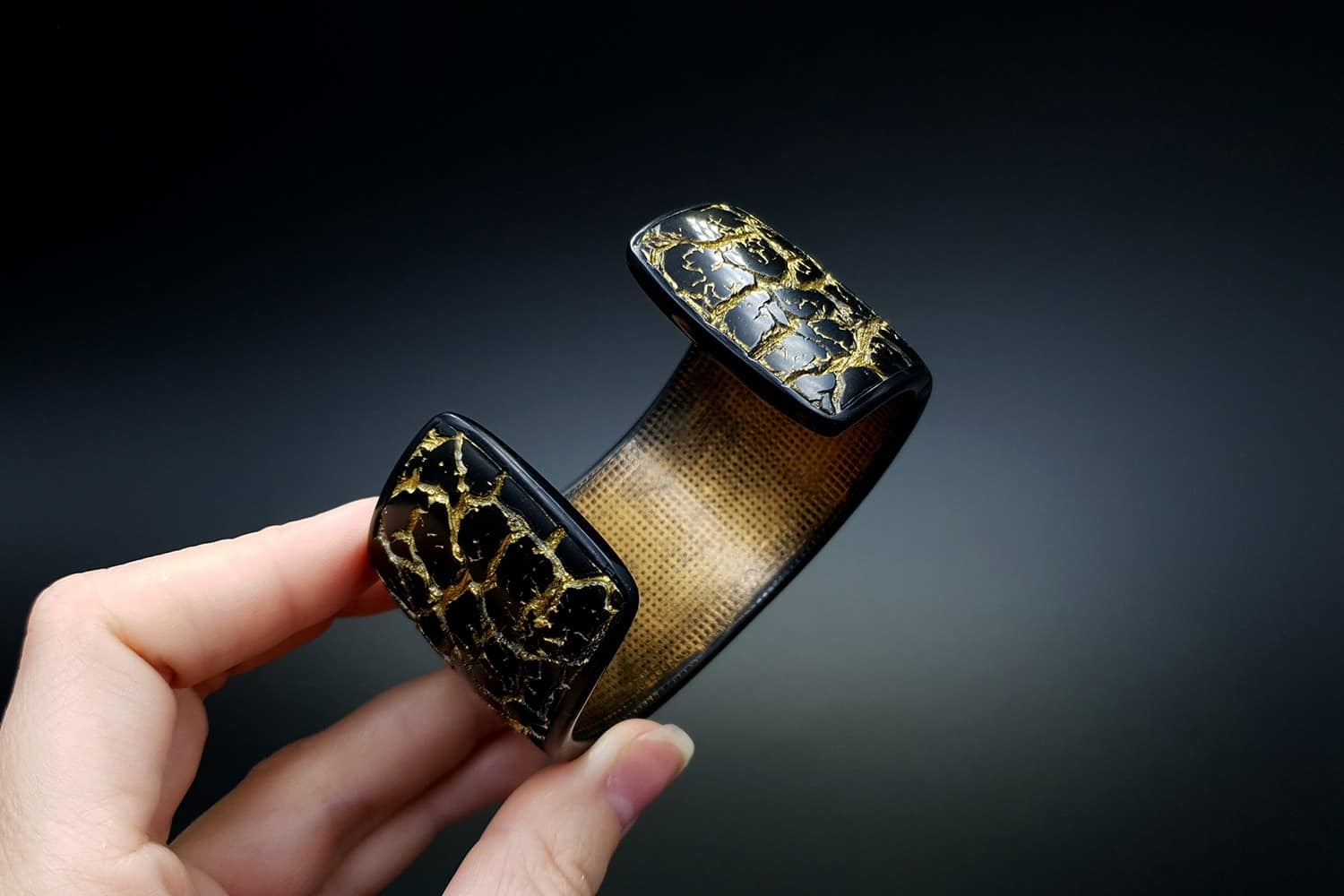 Cracked Marble Bracelet Cuff Bracelet SweetyBijou Jewelry