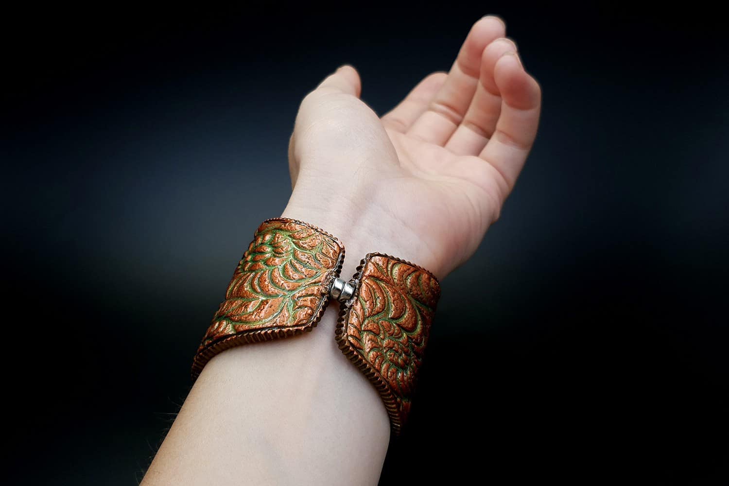 Petoskey Stone Bracelet Cuff Bracelet SweetyBijou Jewelry