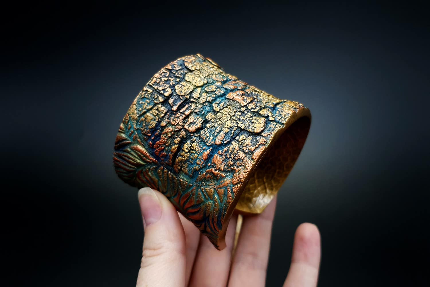Tree Bark Bracelet Cuff Bracelet SweetyBijou Jewelry