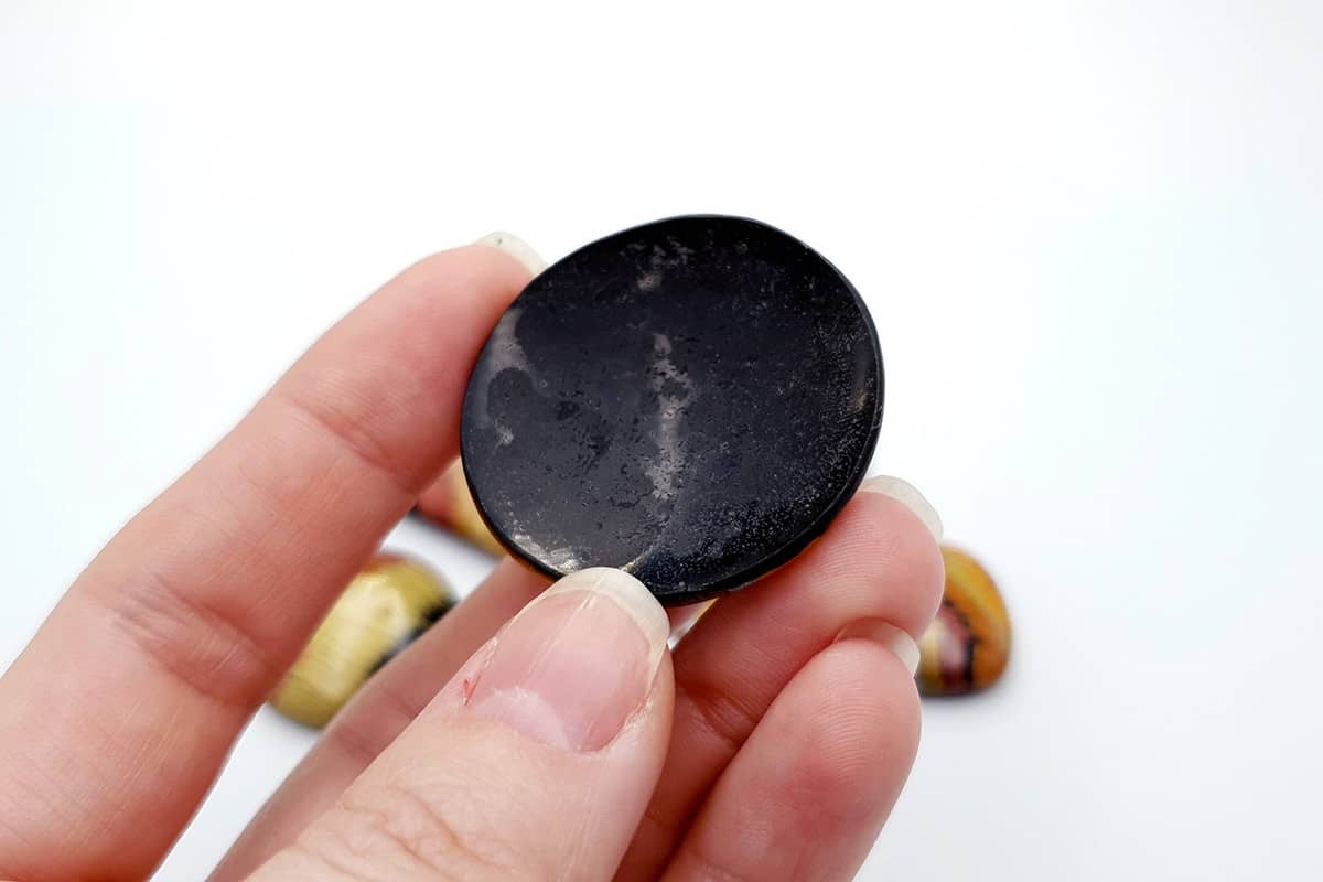 6 pcs Faux Tiger Eye Stones from Polymer Clay Cabochons SweetyBijou Cabochons