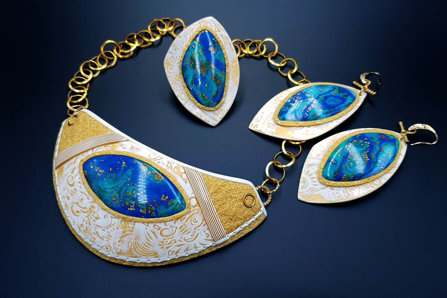 "Windows Into the Ocean" Jewelry Set Jewelry Set SweetyBijou Jewelry