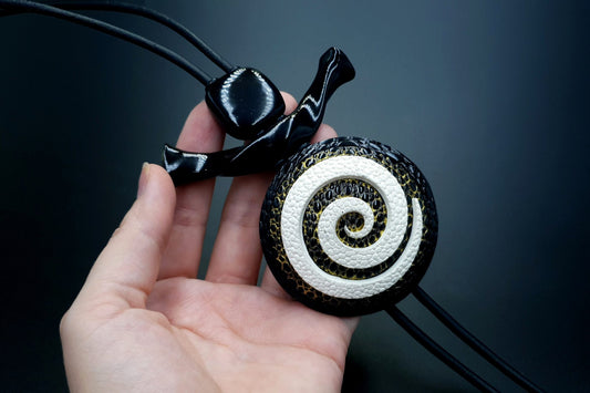 Yin-Yang Swirl Long Pendant - Infiniti of Perfection Pendant SweetyBijou Jewelry