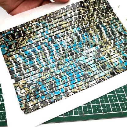 Unbaked Raw Mosaic and Mokume Gane Veneers Set for Jewelry Making