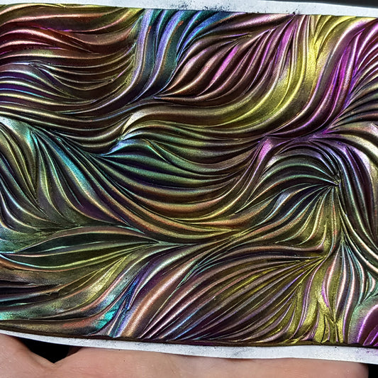 Hand Carved Silicone Texture Shibori Silk #1