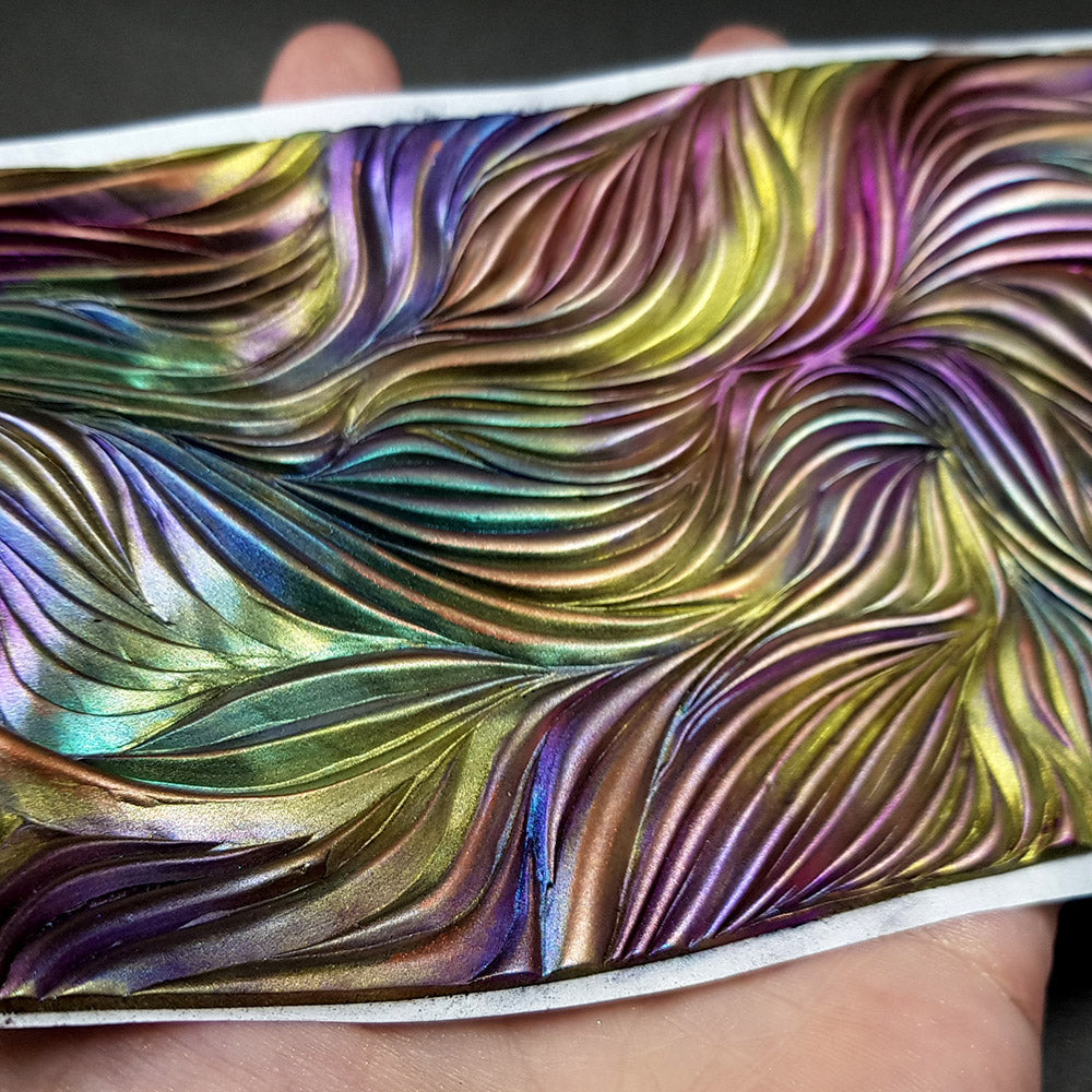 Hand Carved Silicone Texture Shibori Silk #1