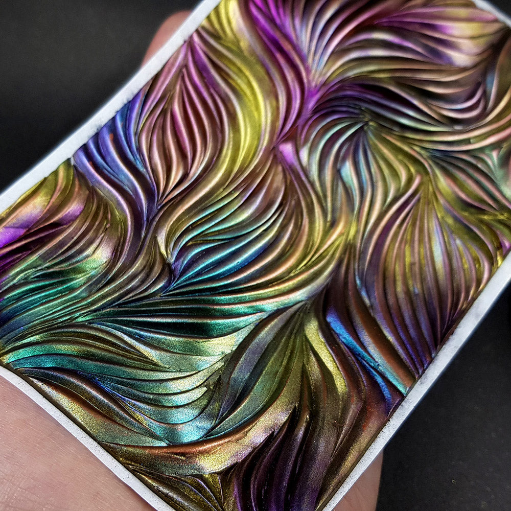 Hand Carved Silicone Texture Shibori Silk #1