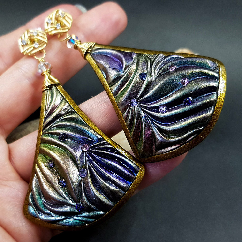 Hand Carved Silicone Texture Shibori Silk #1