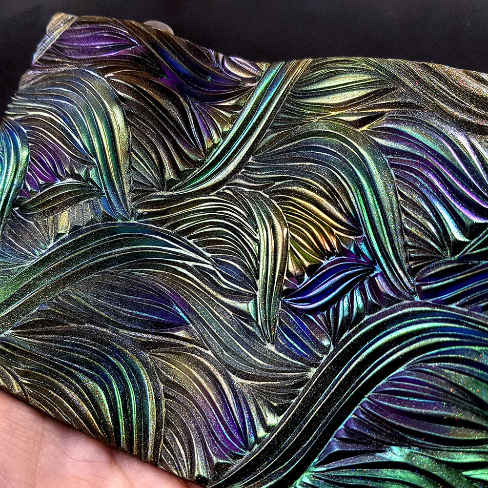 Hand Carved Silicone Texture Shibori Silk #2