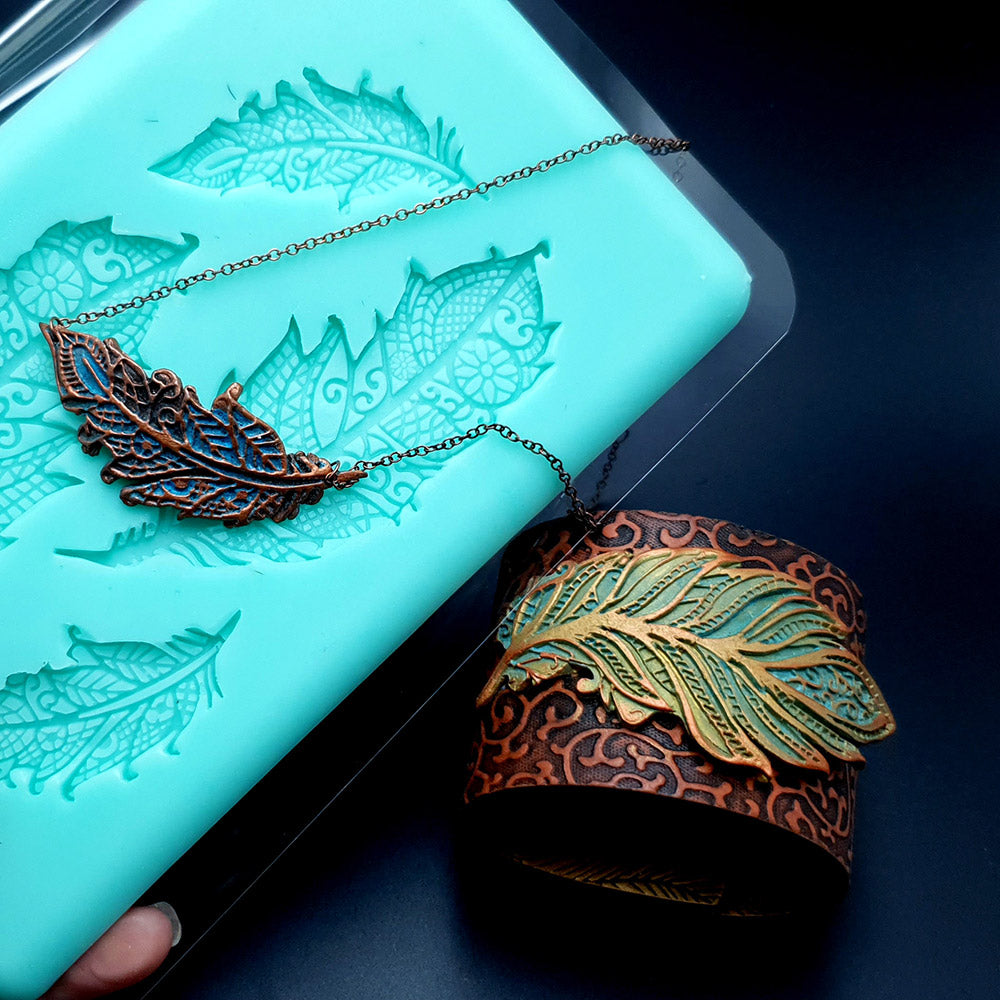Handmade Silicone Feather Mold #2 - 175x105mm