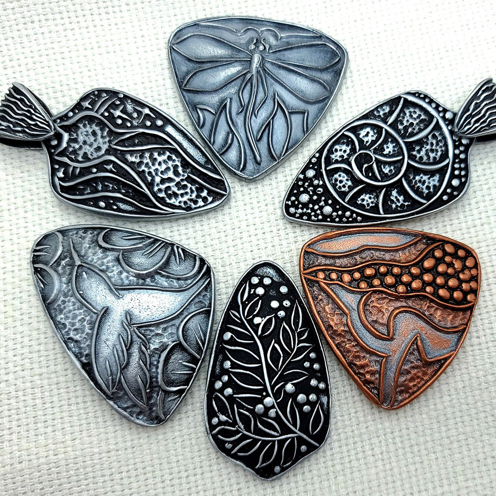 Silicone Texture - Cloisonne Enamel Pendants #3