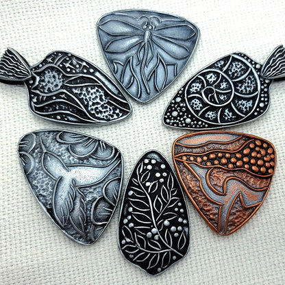 Silicone Texture - Cloisonne Enamel Pendants #3