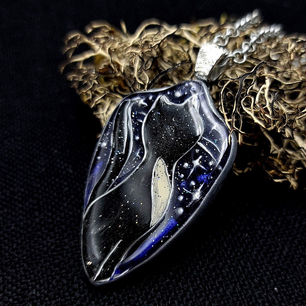 Silicone Texture - Large Cloisonne Enamel Pendants #2