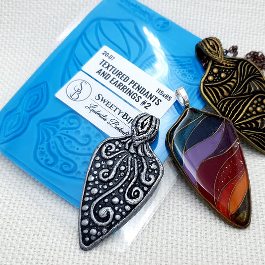 Textured Pendants and Earrings #2