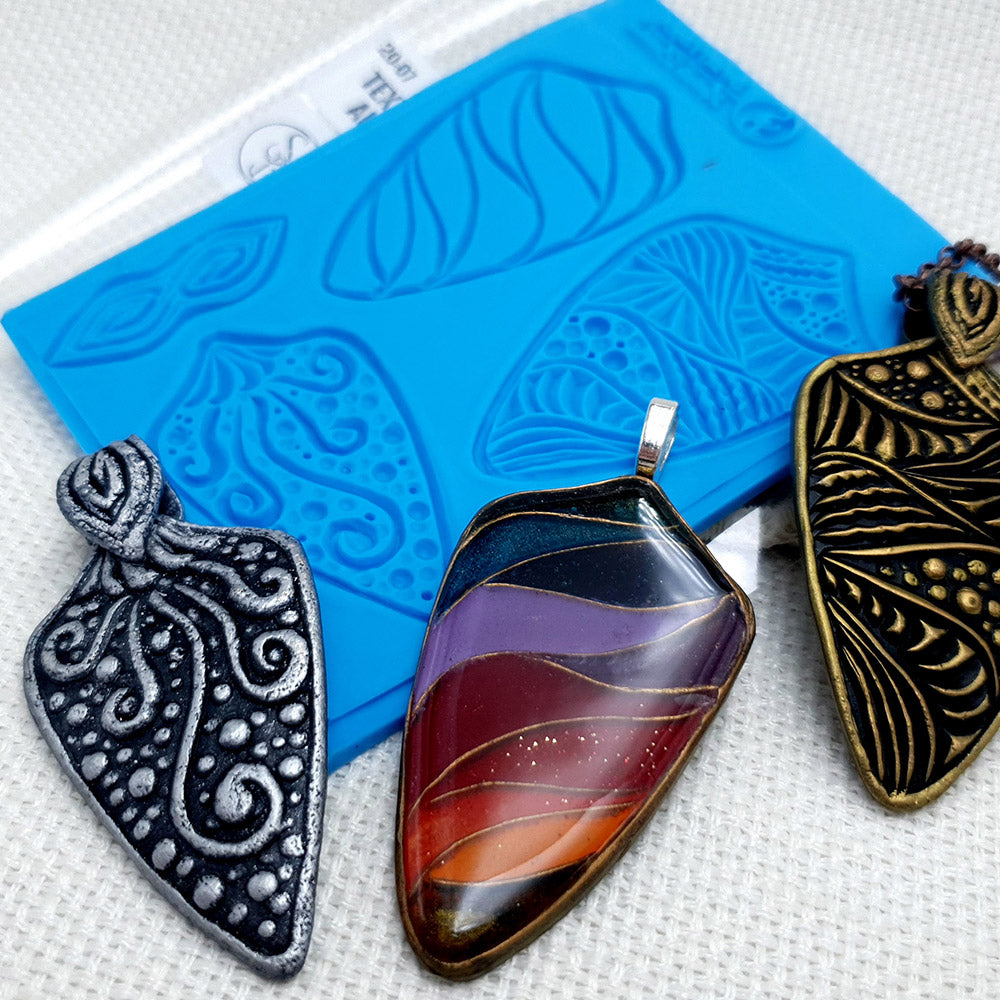 Textured Pendants and Earrings #2