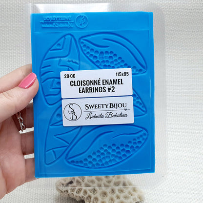 Cloisonné Enamel Earrings #2