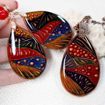 Silicone Texture - Pendants and Earrings #1