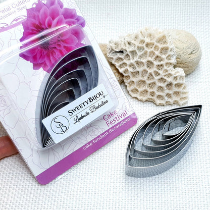 6 Pcs Stainless Steel Dahlia Flower Petals Cutters