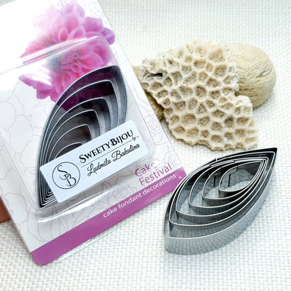 6 Pcs Stainless Steel Dahlia Flower Petals Cutters