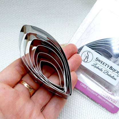 6 Pcs Stainless Steel Dahlia Flower Petals Cutters