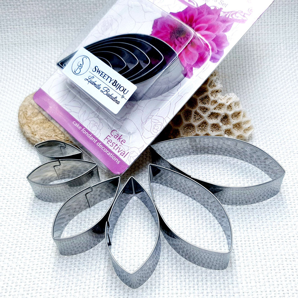 6 Pcs Stainless Steel Dahlia Flower Petals Cutters