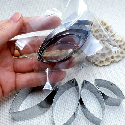 4 Pcs Stainless Steel Jewelry Petal Shapes Cutters
