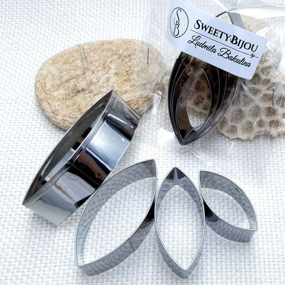 4 Pcs Stainless Steel Jewelry Petal Shapes Cutters