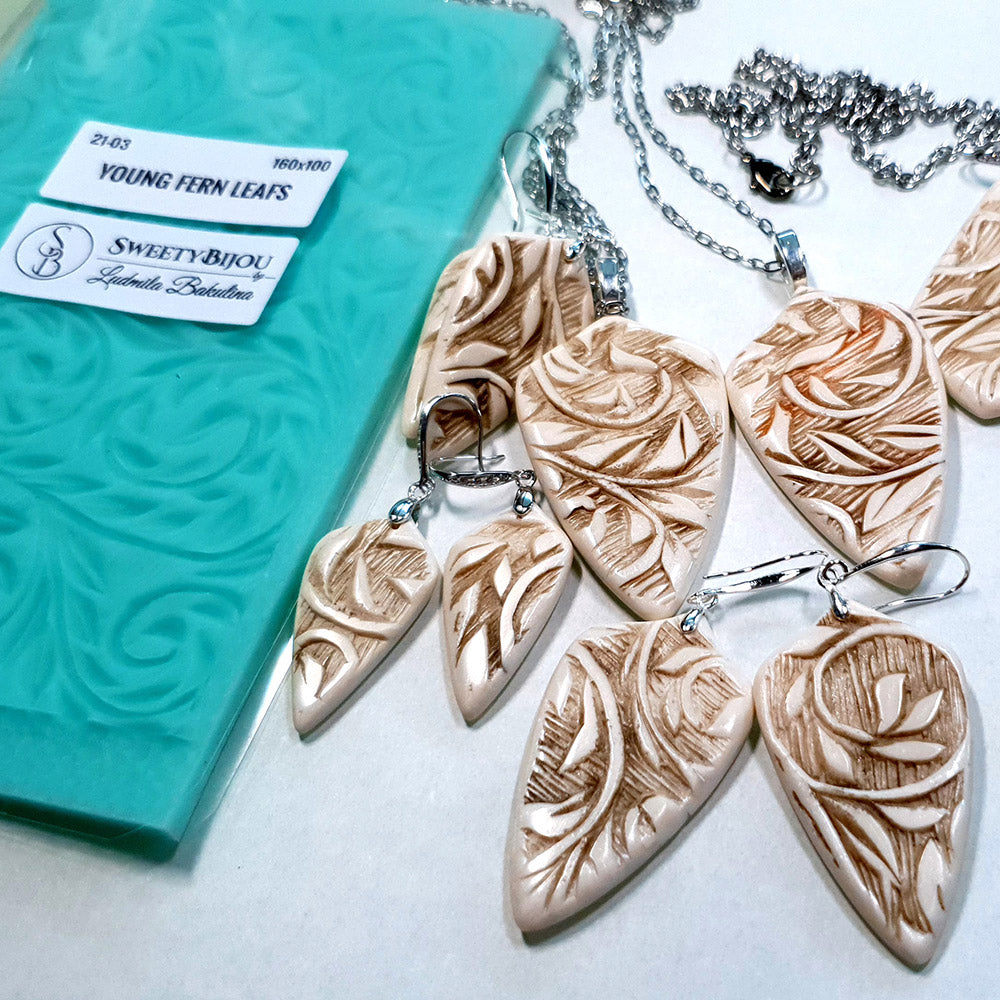 Silicone Texture - Young Fern Leafs