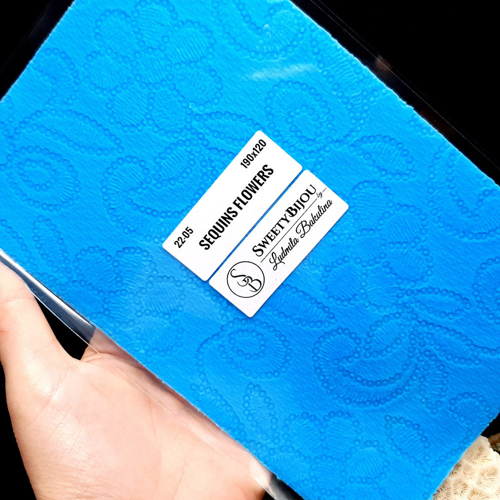 Silicone Texture - Sequins Flowers