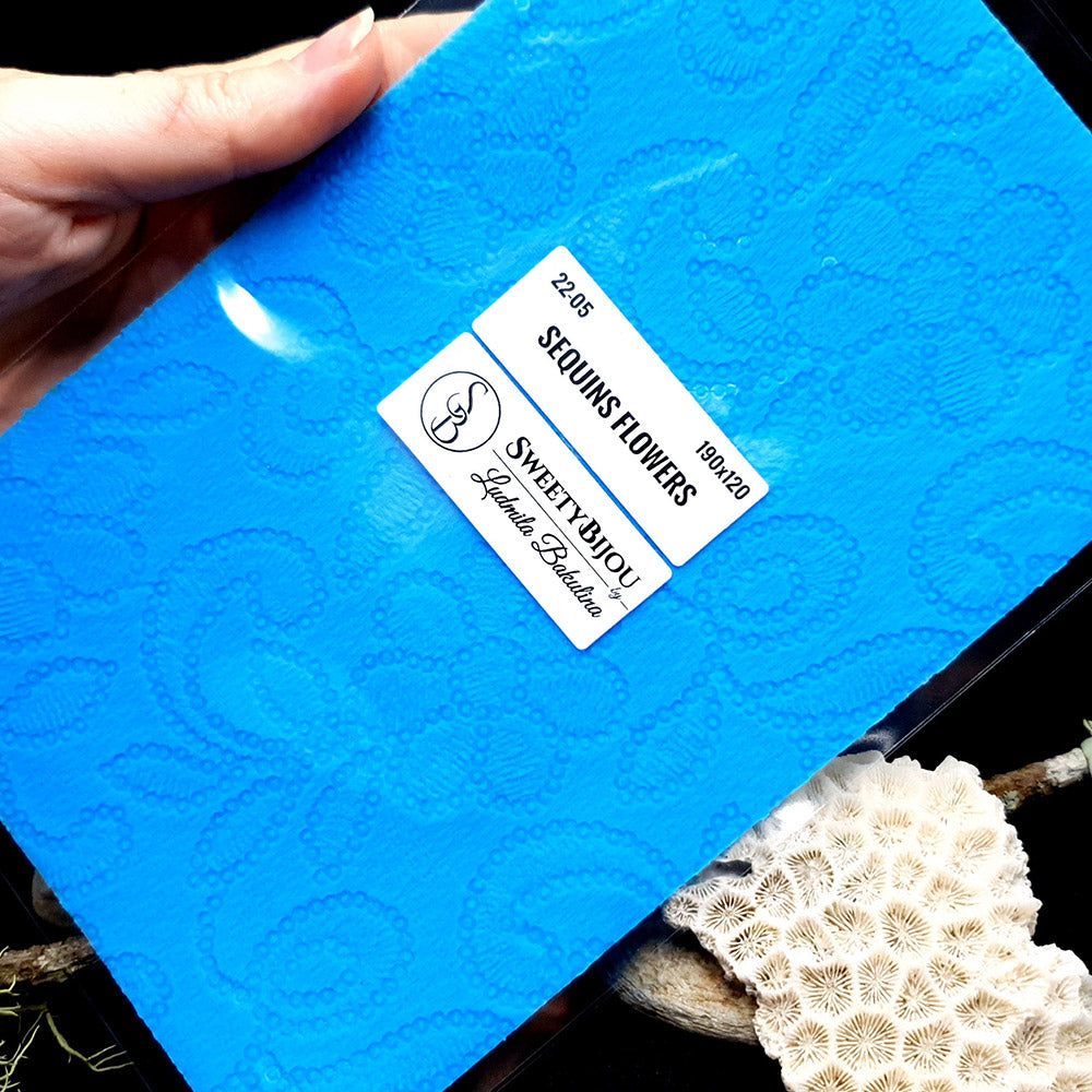 Silicone Texture - Sequins Flowers