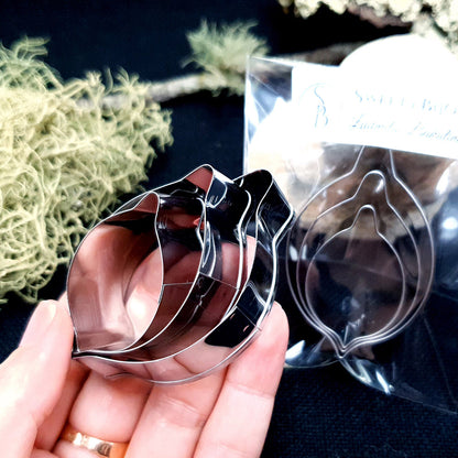 Set Of 3 Pcs Stainless Steel Jewelry Petal Shapes Cutters