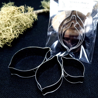 Set Of 3 Pcs Stainless Steel Jewelry Petal Shapes Cutters